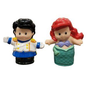 Little People Disney Little Mermaid Princess Ariel Prince Eric Lot Fisher Price